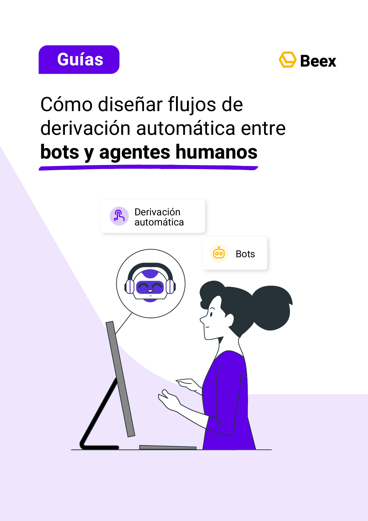 Cómo diseñar flujos de derivación automática entre bots y agentes humanos