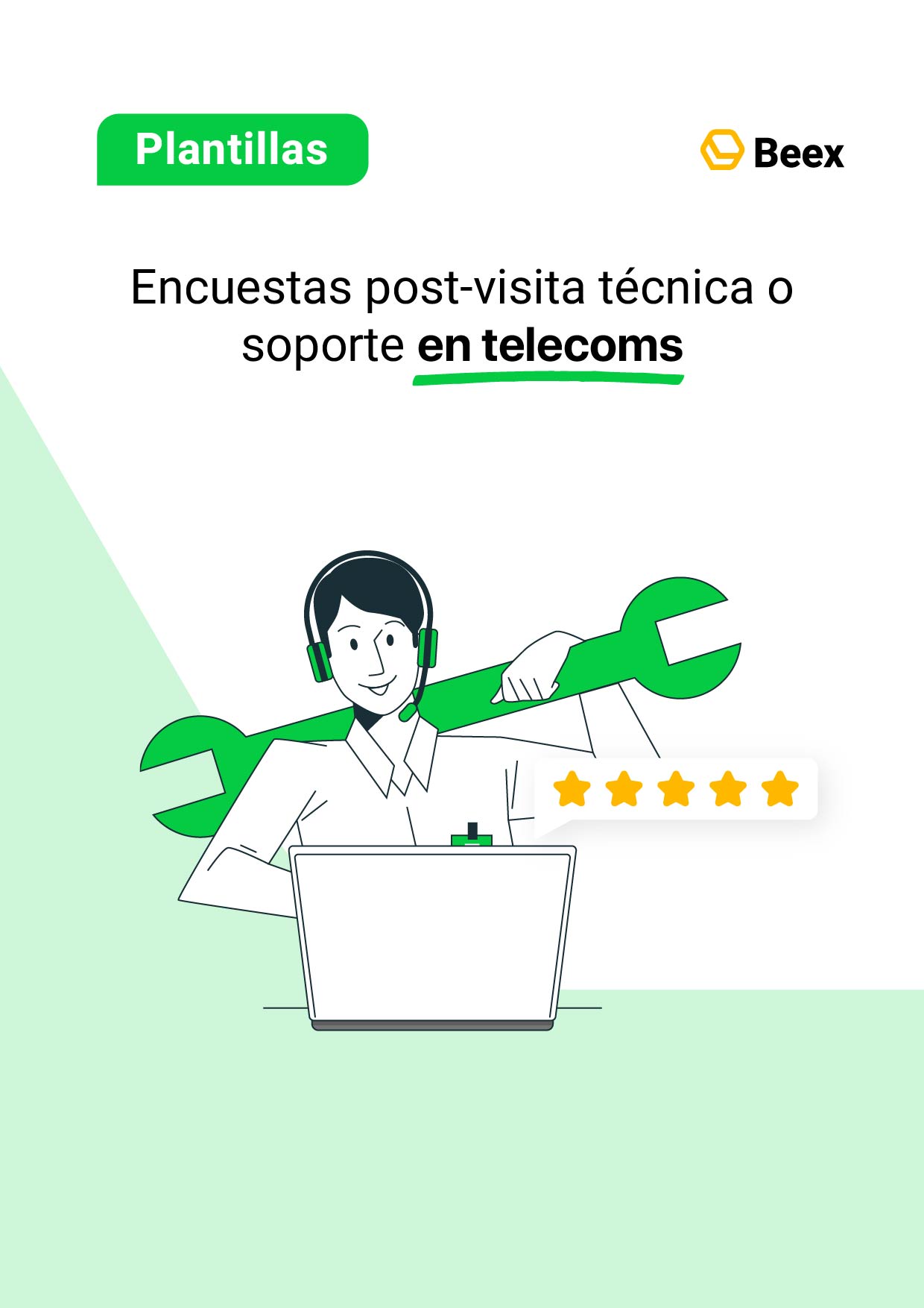 Encuestas post-visita técnica o soporte en telecoms