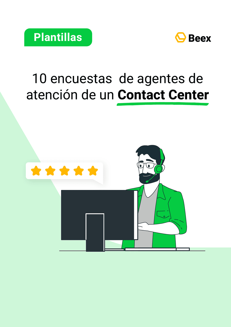 10 encuestas de evaluación de agentes de atención de un Contact Center